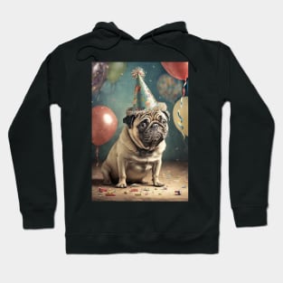 Pug Dog Birthday Card #4 Hoodie